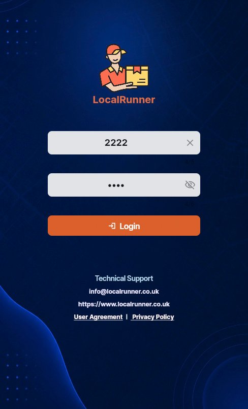 LocalRunner secure login screen